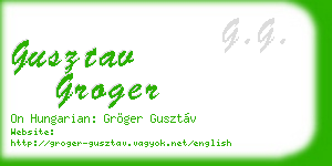 gusztav groger business card
